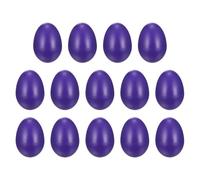 sourcing map 14 Pcs Egg Shakers, Plastic Musical Eggs Maracas Hand Percussion Instruments for DIY Painting Music Learning Easter Party Performance, Purple