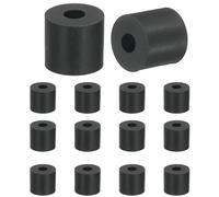 sourcing map 14 Pcs Multi Purpose Rubber Spacer, 0.2" OD x 0.6" ID x 0.6" Thickness Anti-Vibration Isolation Rubber Bushings Grommets Spacers Washers for Home Cars Boat Accessories (Black)