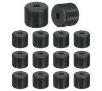 sourcing map 14 Pcs Multi Purpose Rubber Spacer, 0.3" OD x 1.2" ID x 1" Thickness Anti-Vibration Isolation Rubber Bushings Grommets Spacers Washers for Home Cars Boat Accessories (Black)