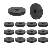 sourcing map 14 Pcs Multi Purpose Rubber Spacer, 0.4" OD x 1.4" ID x 0.6" Thickness Anti-Vibration Isolation Rubber Bushings Grommets Spacers Washers for Home Cars Boat Accessories (Black)