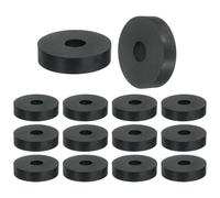 sourcing map 14 Pcs Multi Purpose Rubber Spacer, 0.5" OD x 1.6" ID x 0.4" Thickness Anti-Vibration Isolation Rubber Bushings Grommets Spacers Washers for Home Cars Boat Accessories (Black)