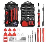 sourcing map 140 in 1 Magnetic Precision Screwdriver Set Electronics Repair Tools Kit with 99 Bits Flexible Shaft and Extension Rod for Cellphone Game Console Laptop PC Computer Camera, Red