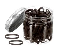 sourcing map 140 Pcs Rubber Band Stretchable Rubber Elastic Bands Colored Spots 25mm x 4mm Hair String for Home Office, Brown