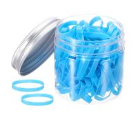 sourcing map 140 Pcs Rubber Band Stretchable Rubber Elastic Bands Colored Spots 25mm x 4mm Hair Strings for Home Office, Sky Blue