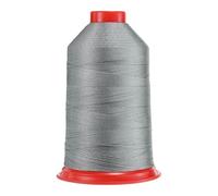 sourcing map 1400 Yards Bonded Nylon Sewing Thread Size 420D/3 Sewing-Heavy Duty Nylon Upholstery Thread Outdoor Thread for Leather Jeans and Weaving Craft Machine DIY Silver Gray