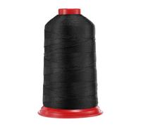 sourcing map 1400 Yards Bonded Nylon Sewing Thread Size 420D/3 Sewing-Heavy Duty Nylon Upholstery Thread Outdoor Thread for Leather Jeans and Weaving Craft Machine DIY Black