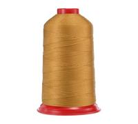sourcing map 1400 Yards Bonded Nylon Sewing Thread Size 420D/3 Sewing-Heavy Duty Nylon Upholstery Thread Outdoor Thread for Leather Jeans and Weaving Craft Machine DIY Gold Tone