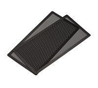 sourcing map 140mmx280mm Computer Fan Filter Grills PVC Mesh Magnetic Dustproof Case Cover for Computers, Black Pack of 2