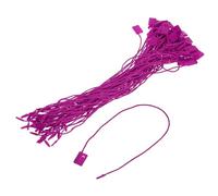 sourcing map 140Pcs Nylon Hang Tag String 6.7Inch Snap Lock Pins Loop Price Tag Fastener Plastic Tags Ties Tag Tags for Clothes String Tags Tags with String Purplish Red