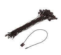 sourcing map 140Pcs Nylon Hang Tag String 6.7Inch Snap Lock Pins Loop Price Tag Fastener Plastic Tags Ties Tag Tags for Clothes String Tags Tags with String Dark Coffee