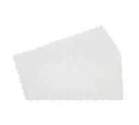 sourcing map 140pcs Paper Doilies, 13.4" x 6.7" Rectangle Lace Doilies Disposable Paper Placemats for Wedding Christmas Tableware Decoration White
