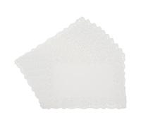 sourcing map 140pcs Paper Doilies, 13.8" x 9.8" Rectangle Lace Doilies Disposable Paper Placemats for Wedding Christmas Tableware Decoration White