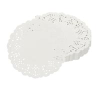 sourcing map 140pcs Paper Doilies, 4.3 inch Round Lace Doilies Disposable Paper Placemats for Wedding Christmas Tableware Decoration White