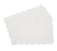 sourcing map 140pcs Paper Doilies, 9.1" x 6.3" Rectangle Lace Doilies Disposable Paper Placemats for Wedding Christmas Tableware Decoration White