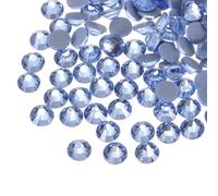 sourcing map 1440 Pcs Hotfix Rhinestones Flatback Crystal Glass Gems for Crafts Clothes DIY Decoration(SS4 1.6mm, Light Blue)