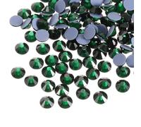 sourcing map 1440 Pcs Hotfix Rhinestones Flatback Crystal Glass Gems for Crafts Clothes DIY Decoration(SS4 1.6mm, Dark Green)