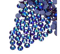 sourcing map 1440 Pcs Hotfix Rhinestones Flatback Crystal Glass Gems for Crafts Clothes DIY Decoration(SS16 4mm,Bright Dark Purple)