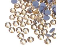 sourcing map 1440 Pcs Hotfix Rhinestones Flatback Crystal Glass Gems for Crafts Clothes DIY Decoration(SS4 1.6mm, Champagne Plated)