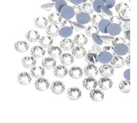 sourcing map 1440 Pcs Hotfix Rhinestones Flatback Crystal Glass Gems for Crafts Clothes DIY Decoration(SS4 1.6mm, White)