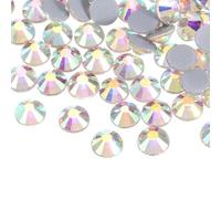 sourcing map 1440 Pcs Hotfix Rhinestones Flatback Crystal Glass Gems for Crafts Clothes DIY Decoration(SS4 1.6mm, Bright White)