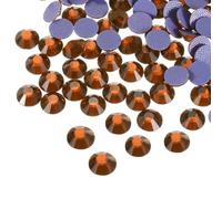 sourcing map 1440 Pcs Hotfix Rhinestones Flatback Crystal Glass Gems for Crafts Clothes DIY Decoration(SS4 1.6mm, Coffee)