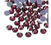 sourcing map 1440 Pcs Hotfix Rhinestones Flatback Crystal Glass Gems for Crafts Clothes DIY Decoration(SS4 1.6mm, Dark Purple)