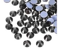 sourcing map 1440 Pcs Hotfix Rhinestones Flatback Crystal Glass Gems for Crafts Clothes DIY Decoration(SS4 1.6mm, Mineral Black)