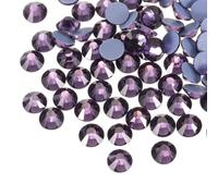 sourcing map 1440 Pcs Hotfix Rhinestones Flatback Crystal Glass Gems for Crafts Clothes DIY Decoration(SS4 1.6mm, Lotus Purple)