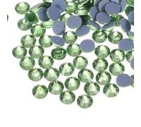 sourcing map 1440 Pcs Hotfix Rhinestones Flatback Crystal Glass Gems for Crafts Clothes DIY Decoration(SS4 1.6mm, Light Green)