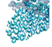 sourcing map 1440 Pcs Hotfix Rhinestones Flatback Crystal Glass Gems for Crafts Clothes DIY Decoration(SS16 4mm,Sky Blue)