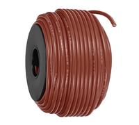 sourcing map 14AWG Flexible Silicone Wire 30.5m/100ft, 14 Gauge Tinned Copper Electrical Stranded Wire 200 Celsius/392 Fahrenheit High Temperature Hookup Spool for DIY Model Wiring, Brown