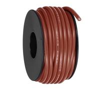 sourcing map 14AWG Flexible Silicone Wire 9m/30ft, 14 Gauge Tinned Copper Electrical Stranded Wire 200 Celsius/392 Fahrenheit High Temperature Hookup Spool for DIY Model Wiring, Brown