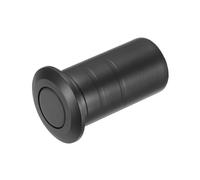 sourcing map 14mm/0.55" Door Latch Dust Protector, 304 Stainless Steel Dust-Proof Security Sliding Lock Inserts, Barrel Bolt Lock Accessories for Interior and Outdoor Latch, Black