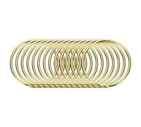 Sourcing Map 14pcs 2 Inch ID Iron Round Snap Shower Curtain Rings - Glide Smoothly Hooks for Bathroom Curtain Rods, Gold