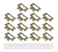 sourcing map 14Pcs 3" x 1.4" Non Mortise Butterfly Hinge, Removable Loose Pin Hinge, Iron Cabinet Hinges with Mounting Screws for Doors, Windows, Furniture, Mobile Home/RV, Bronze