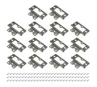 sourcing map 14Pcs 76 x 35mm Non Mortise Butterfly Hinge, Removable Loose Pin Hinge, Iron Cabinet Hinges with Mounting Screws for Doors, Windows, Furniture, Mobile Home/RV, Japanese Bronze