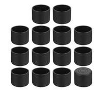 sourcing map 14Pcs Chair Leg Caps, Fit OD 30mm (1-1/6 Inch) Non-Marking PVC Chair Leg Tips Non-Slip Chair Leg Floor Protectors Round Table Covers End Caps for Furniture, Black