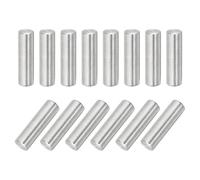 sourcing map 14Pcs Dowel Pin 10mm x 35mm Shelf Support Pin 304 Stainless Steel Shelf Pegs for Shelves Cabinets Furniture Nickel Plated, Silver Tone