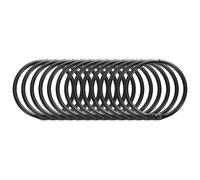 Sourcing Map 14pcs Iron Round Snap Shower Curtain Rings, 1.5 Inch ID, Glide Smoothly, Black