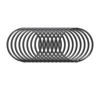 Sourcing Map 14pcs Iron Round Snap Shower Curtain Rings, 2 Inch ID, Glide Smoothly on Shower Curtain Rods, Black