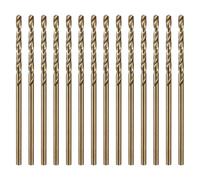 sourcing map 14pcs Reduced Shank Twist Drill Bit 1.5mm Dia 1.5mm Shank High Speed Steel M2 Black and Gold Oxide Finish Drill Bits for Drilling Hard Metals, Stainless Steel, Cast Iron