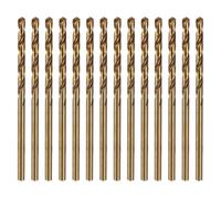 sourcing map 14pcs Reduced Shank Twist Drill Bit 2.5mm Dia 2.5mm Shank High Speed Steel M2 Black and Gold Oxide Finish Drill Bits for Drilling Hard Metals, Stainless Steel, Cast Iron