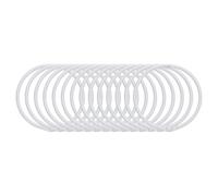 Sourcing Map 14pcs Shower Curtain Rings, 2 Inch ID Iron Round Snap Hooks Glide Smoothly for Bathroom Shower Curtain Rods, White