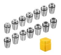 sourcing map 14pcs Spring Collet Chuck ER20 1/16" - 1/2" 65Mn Spring Steel Precision Router Collets for CNC Engraving Milling Lathe Tool