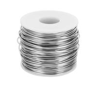 sourcing map 15 Gauge Anodized Aluminum Craft Wire Bendable Bonsai Training Wire 223 Feet 1.5mm for Sculpting Crafts Wreath Floral Beading Jewelry Making, Silver Tone