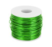 sourcing map 15 Gauge Anodized Aluminum Craft Wire Bendable Bonsai Training Wire 223 Feet 1.5mm for Sculpting Crafts Wreath Floral Beading Jewelry Making, Green