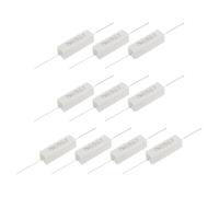 sourcing map 15 Ohm Ceramic Cement Resistor, 7W Power Wirewound Horizontal Cement Resistor Kit Tolerance 5% for Audio Equipment Power Adapters Frequency Divider Circuit Board(Pack of 10)