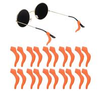 sourcing map 15 Pairs Glasses Ear Grip Silicone Anti-slip Ear Hook Eyewear Retainer Eyeglass Temple Tip Holder for Daily Wear Glasses Sunglasses Reading Eyeglasses, Orange