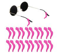 sourcing map 15 Pairs Glasses Ear Grip Silicone Anti-slip Ear Hook Eyewear Retainer Eyeglass Temple Tip Holder for Daily Wear Glasses Sunglasses Reading Eyeglasses, Rose Red
