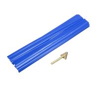 sourcing map 15 Pcs 10 Inch Plastic Welding Rods, 9.5mm x 250mm PE Welding Strip with Smoothing Tools for Repairing Bumpers Kayaks, Blue